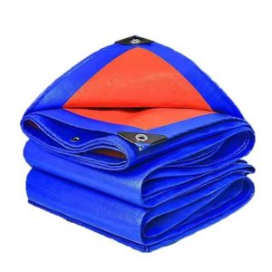 BÂCHE DE PROTECTION Bleu orange - 2x6m - Bâche de protection imperméable pour animaux de compagnie, Bâche de pluie en PE de 0.32m