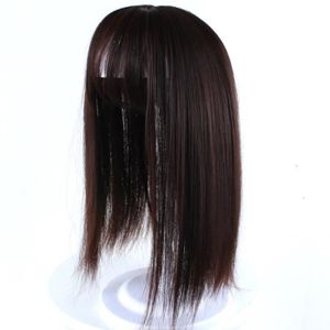PERRUQUE - POSTICHE Accessoires coiffure,postiche toupet 3 clips en une pièce, Extension capillaire synthétique avec frange pour femmes - HZ-87A02-14