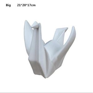 OBJET DÉCORATIF Statue deco,Statue d'origami en céramique abstrait