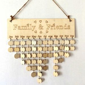 Calendrier Anniversaire En Bois Cdiscount