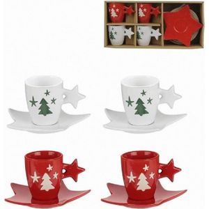 De Jean Patrique passe au lave-vaisselle Design moderne et r/étention de la chaleur exceptionnelle Lot de 4 tasses /à expresso avec soucoupes et cuill/ères