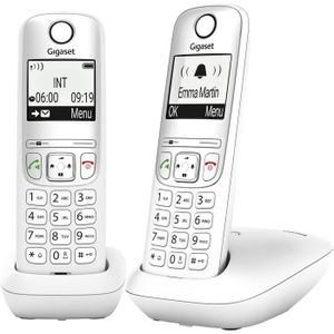 Téléphone fixe Téléphone fixe sans fil Gigaset A695 Duo - Blanc -