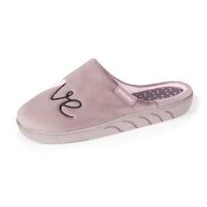 CHAUSSON - PANTOUFLE Isotoner Chaussons microvelours taupe fille