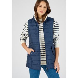 Doudoune femme sans manches bleu marine Cdiscount