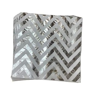 COUVERTS JETABLES Silver Wave pattern -Lot de serviettes en papier a