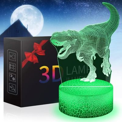 Veilleuse 3D Dinosaure Pour Enfants,Lampe Illusion 3D 3 Motifs Et 16  Couleurs Changeantes Veilleuse Décor Avec Télécommande[x4487] - Cdiscount  Maison