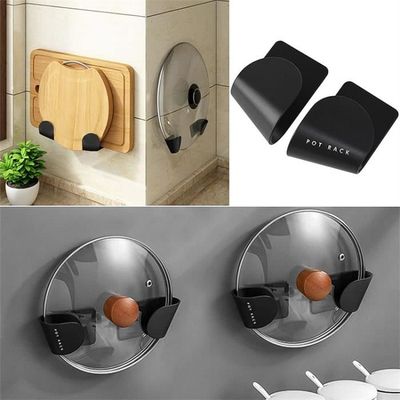 Support Mural à Ventouse Pour Couvercle De Casserole, Pliable