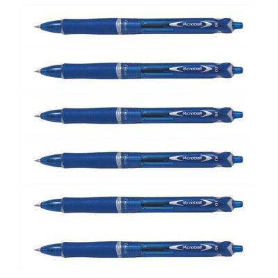 Lot De 12 Stylos à Bille PILOT Acroball Begreen - Pointe Moyenne 0.7mm - Encre Bleue - Rechargeables