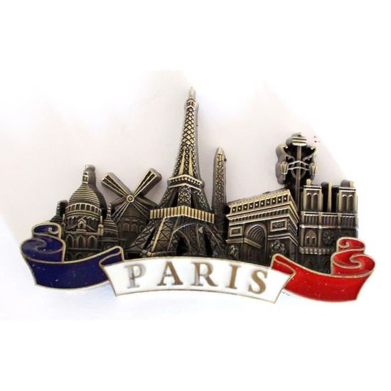 MAGNET COLLECTION AIMANT - PARIS MONUMENTS TOUR EIFFEL ARC TRIOMPHE NOTRE DAME