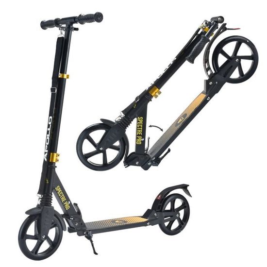 Kickscooter Avec Frein à Disque Et Amortisseur, Trottinette De Ville Pour Enfants Et Adultes, Réglable En Hauteur Et Pliable, Trottinette Pour Enfants Avec Roulements ABEC 9 Trottinette