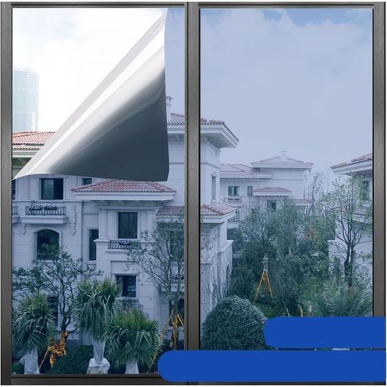 Film autocollant pour fenêtre de maison - Protection solaire - Pour vitrail opaque - Contrôle de la chaleur (Q, 45 x 300 cm