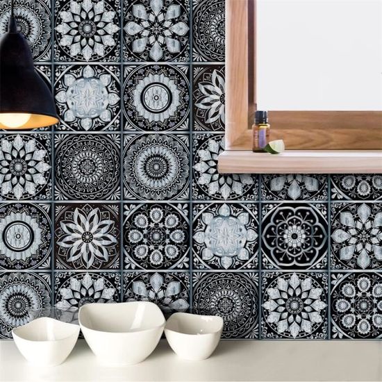 Mosaïque En Verre Gris Noir – Crédence Cuisine Ou Salle De Bain