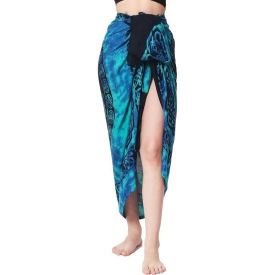 Kunsthandwerk Asien Etnico Sarong Batik Asiatico Artigianale - Pareo Multiuso 160x115cm In Diversi Colori Telo Mare Grande - Foto 6