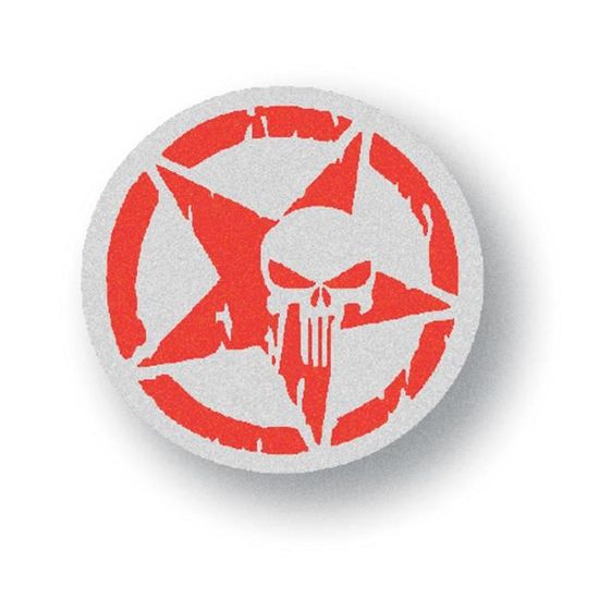 Punisher Logo Autocollant pour casque de moto M1 7,6 x 5,3 cm réfléchissant Blanc