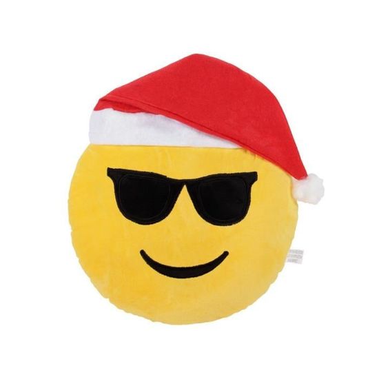Coussin emoticon smiley emoji de noel Cdiscount Maison
