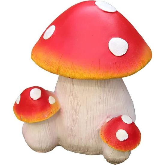 2pcs Durable Beautiful Champignon Ornement Décoration De Jardin Bloc