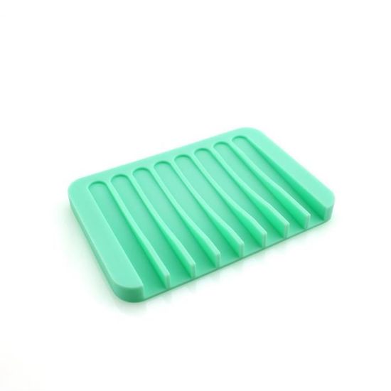 Porte-savon Silicone Auto-drainant – Lot De 2, Vert Clair, Pour Salle De Bain Et Cuisine