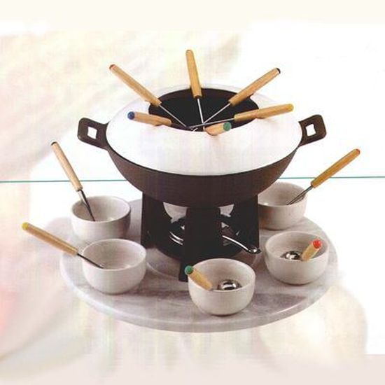 Service à Fondue Chinoise fonte Plateau Tournant Cdiscount Maison
