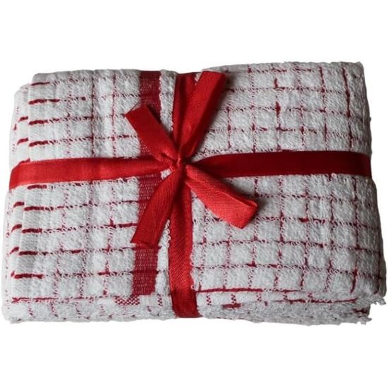 Torchons En éponge 100 % Coton | Lot De 6 | Essuie-mains De Cuisine