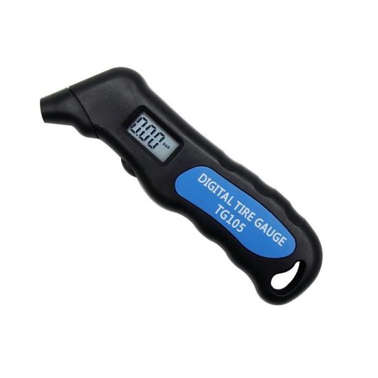 Manomètre Pression Pneus 0-100 PSI / 7,5 Bar - Testeur Digital, Bouton Unique, Pour Voiture, Moto, Vélo