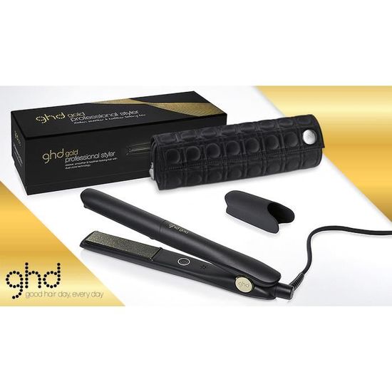 Ghd Fer A Lisser Styler Gold Plaque Moyenne Avec Pochette Ronde