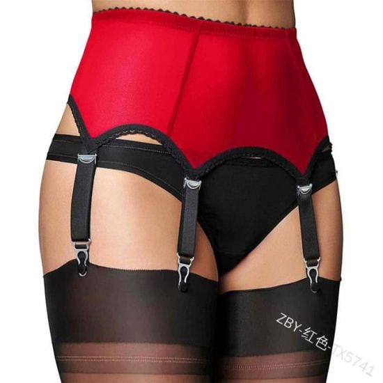 Porte-Jarretelles Femme Dentelle & Similicuir - Haute Taille, Réglable, Grande Taille Jusqu'au 4XL - 8
