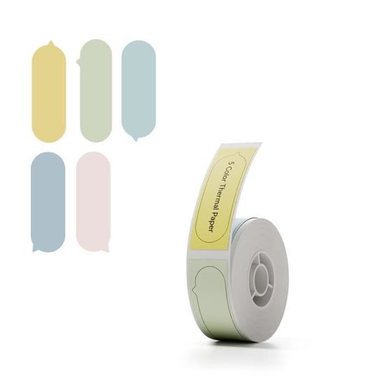 160 étiquettes Adhésives D11 – Étiquettes Imperméables Pour école, Biberons – 12 X 40 Mm – Rouleau Blanc – Machine à étiqueter