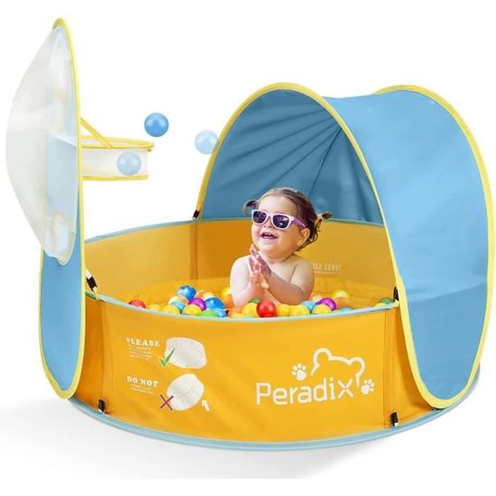 Peradix Piscines Bassins Bébé Piscine à Balles, Aire de Jeux 3 en 1 Popup Tente Piscine pour