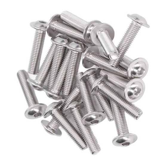 Vis à Tête Bouton à Bride Torx M8, Acier Inoxydable A2, Longueur Au Choix, Lot De 6