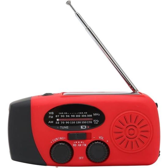 Radio Météo D'urgence à Manivelle, 5000 MAh, Portable, Avec Batterie