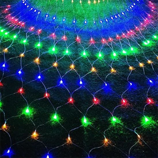 Guirlande Lumineuse En Filet LED - 6m X 4m, 700 LEDs - 8 Modes, étanche IP44 - Pour Buissons, Façades, Mariages, Noël - 1