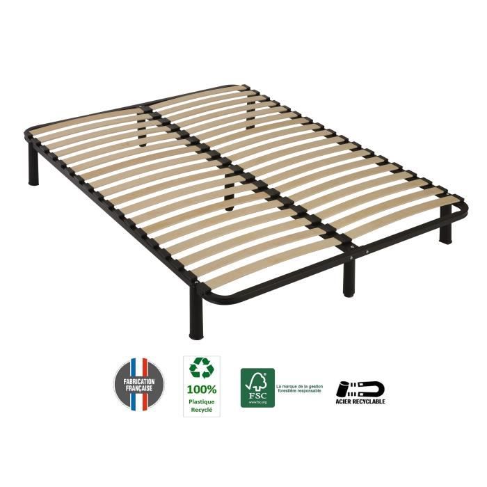 SEDAC CONFORTKIT Cadre à lattes en kit 140 x 190 - 26 cm