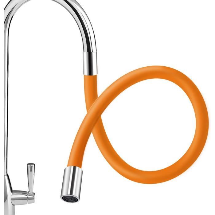 Rallonge Robinet Flexible 50cm Orange 1-2 Rallonge de Robinet - Robinet  Pivotant à 360° avec Bec de Robinet en Silicone Doux et Epai - Cdiscount  Bricolage