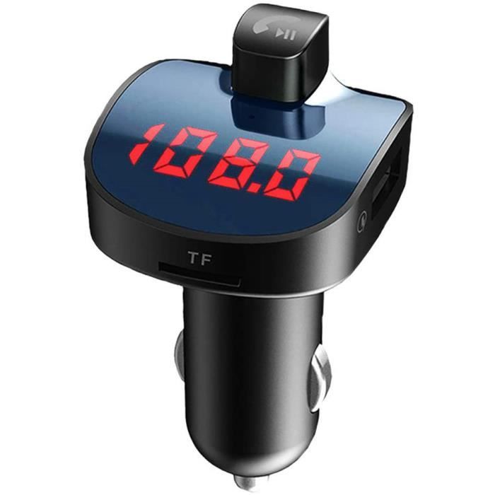 Émetteur FM Voiture Avec Microphone à Réduction De Bruit - Éclairage Ambiance, Bluetooth 5.3 Pour Musique Et Appels En Conduisant - 5