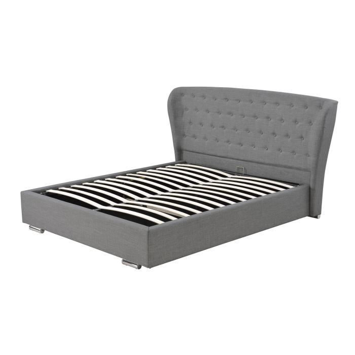 Tete De Lit Plus Large Que Le Sommier Lit Coffre 140x190 Type Chesterfield Tissu Gris Fonce Sommier Relevable Et Tete De Lit Inclus Taylor Achat Vente Structure De Lit Lit Coffre Sommier Relevable T Cdiscount