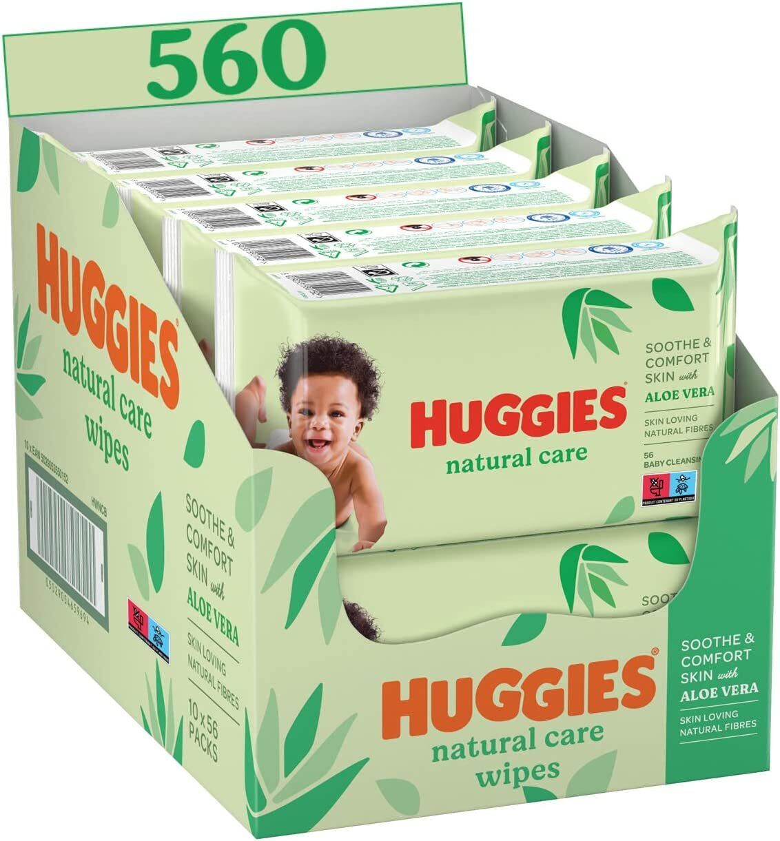 Huggies Lingettes Natural Care Enrichies Aloe Vera 10 Paquets De 56 Lingettes Cdiscount Puericulture Eveil Bebe