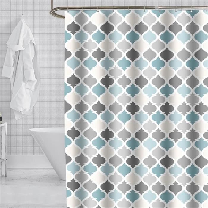 Ailler Rideau de Douche 80 x 180 cm Rideaux Douche en Tissu
