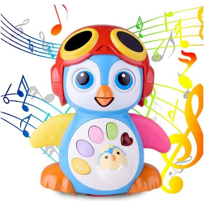 Éducation précoce Jouets musicaux de bébé Belle Pingouin Swing avec EQ Intelligence Formation, musique et apprentissage