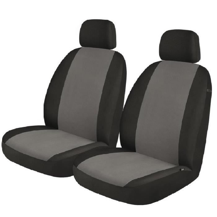 K71 Housses de siège avant gris noir pour RENAULT TWINGO (2007 - 2014 (II))