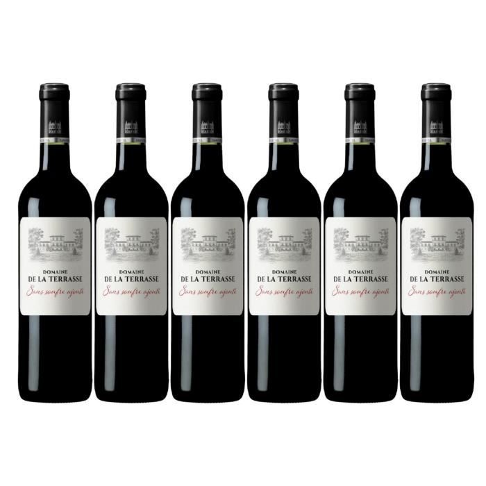 Lot de 6 Domaine de la Terrasse SANS SOUFRE 2019 Côte de Bourg AC 6x75CL