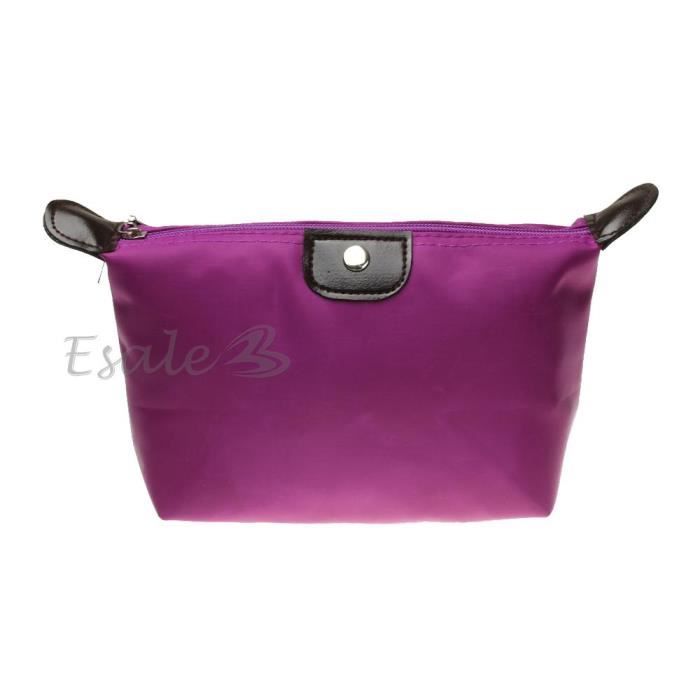 Trousse Sac Housse Pochette Cosmétique Maquillage Toilette Voyage Femme VIOLET
