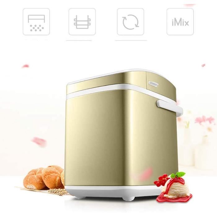 MACHINE A PAIN Bread Machine en INOX Acier, Machine À Pain Automatique pour Pain, Affichage Digital, Baguette, Et Yaour70