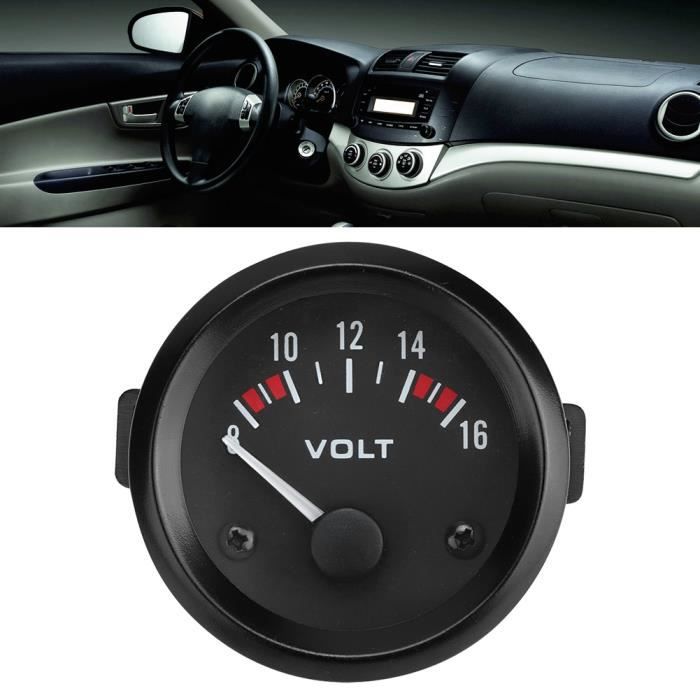 Akozon jauge de tension Voltmètre universel de voiture 12V 52mm / 2in jauge de compteur de tension 8-16V BX100007