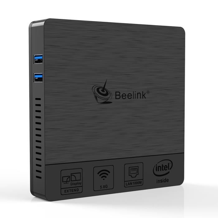 Beelink BT4 4 Go RAM+64 Go Mini PC Intel Atom X5-Z8500 Intel HD Graphics 600 2,4 GHz+5,8 GHz WiFi 4 X USB3.0 BT4.0 4K