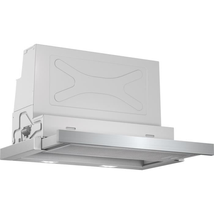 BOSCH DFS067A50-Hotte tiroir téléscopique-Evacuation / recyclage-740 m3 air / h-55 dB max-A-4 vitesses-L 60 cm-Inox