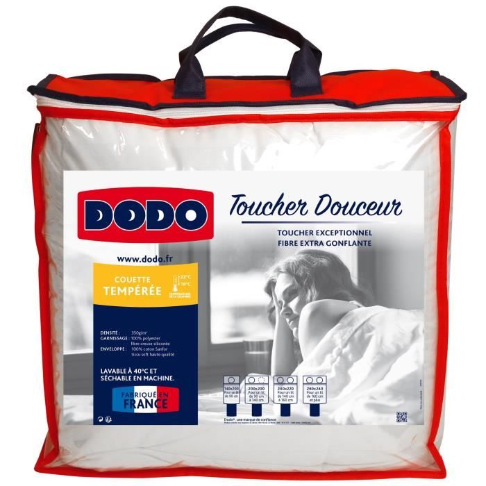 DODO Couette tempérée TOUCHER DOUCEUR 140x200cm