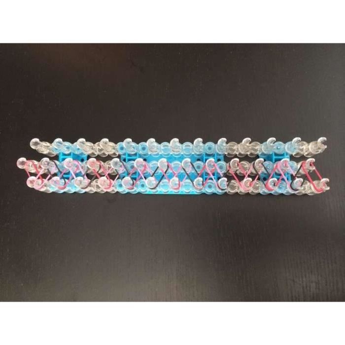 Bracelet élastique Loom : 600 élastiques + Métier à Réaliser + Crochets