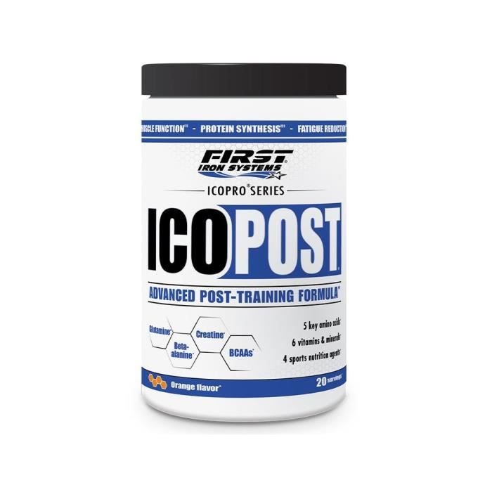 ICOPOST 500g Orange : BCAA Creatine Glutamine Beta Alanine