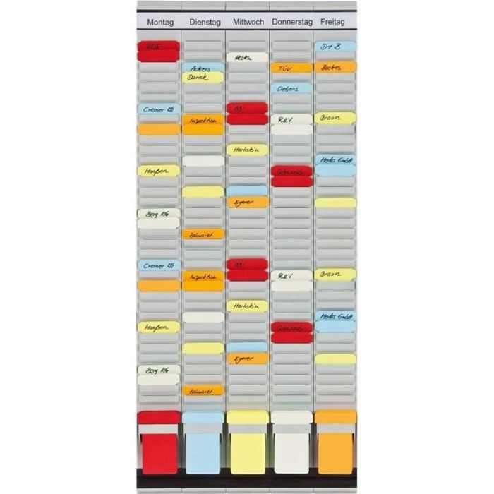 Franken Organiseur de bureau avec cartes en T et en-têtes en allemand 35 pièces 31,5 x 78 cm - PV-SET2