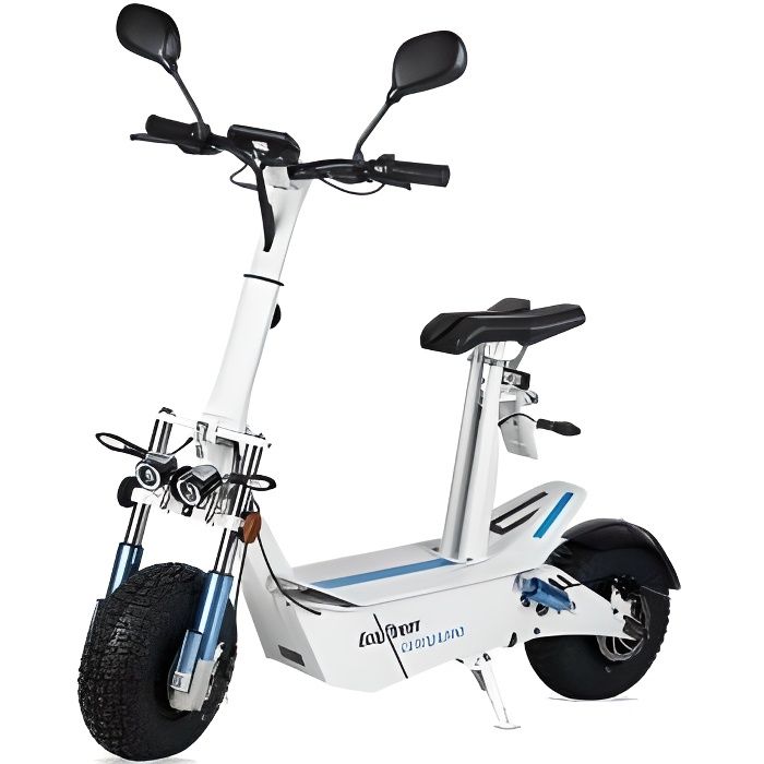 Trottinette électrique homologuée route 2000 watts gros pneus cross avec siège